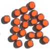 20 10x9mm Opaque Orange Oval Window Beads with Speckles